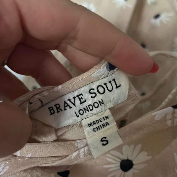 Brave soul women’s tan daisy print dress - Picture 4 of 4